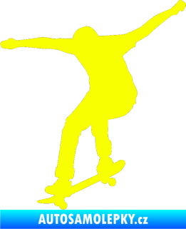 Samolepka Skateboard 011 levá Fluorescentní žlutá