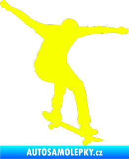 Samolepka Skateboard 011 pravá Fluorescentní žlutá