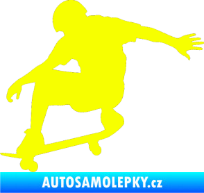 Samolepka Skateboard 012 levá Fluorescentní žlutá