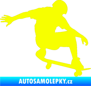 Samolepka Skateboard 012 pravá Fluorescentní žlutá