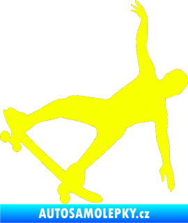 Samolepka Skateboard 013 levá Fluorescentní žlutá