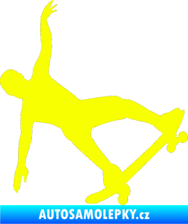 Samolepka Skateboard 013 pravá Fluorescentní žlutá