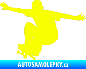 Samolepka Skateboard 014 levá Fluorescentní žlutá