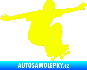 Samolepka Skateboard 014 pravá Fluorescentní žlutá