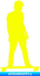Samolepka Skateboard 015 pravá Fluorescentní žlutá