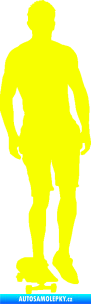 Samolepka Skateboard 016 pravá Fluorescentní žlutá