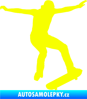 Samolepka Skateboard 017 pravá Fluorescentní žlutá