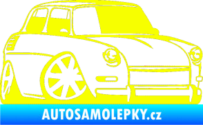 Samolepka Škoda 1000 karikatura pravá Fluorescentní žlutá