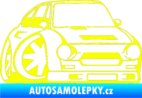 Samolepka Škoda 110r karikatura pravá Fluorescentní žlutá