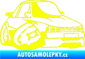 Samolepka Škoda 120 karikatura pravá Fluorescentní žlutá