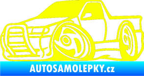 Samolepka Škoda Felicia korba karikatura levá Fluorescentní žlutá