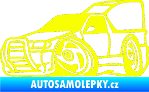 Samolepka Škoda Felicia pickup karikatura levá Fluorescentní žlutá