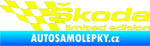 Samolepka Škoda limited edition levá Fluorescentní žlutá