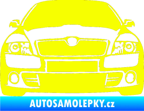 Samolepka Škoda Octavia 2 karikatura  Fluorescentní žlutá