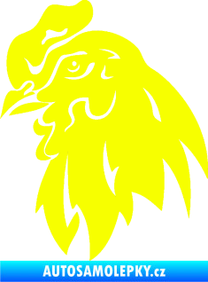 Samolepka Slepička 001 levá hlava Fluorescentní žlutá