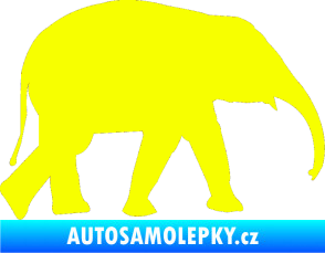 Samolepka Slon 017 pravá Fluorescentní žlutá