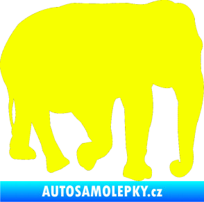 Samolepka Slon 018 pravá Fluorescentní žlutá