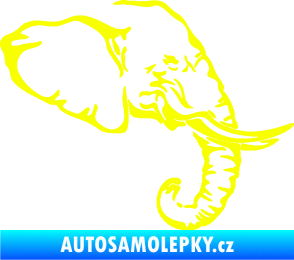 Samolepka Slon 030 pravá hlava Fluorescentní žlutá