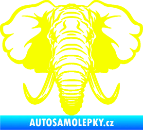 Samolepka Slon 032 hlava Fluorescentní žlutá