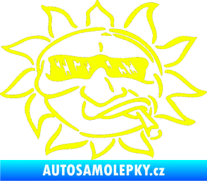 Samolepka Slunce pravá Fluorescentní žlutá