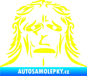 Samolepka Sněžný muž Fluorescentní žlutá