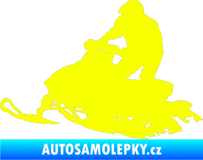 Samolepka Sněžný skútr 001 levá Fluorescentní žlutá