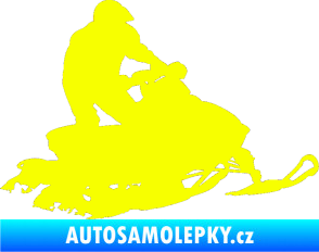 Samolepka Sněžný skútr 001 pravá Fluorescentní žlutá