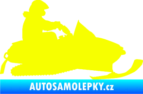 Samolepka Sněžný skútr 002 pravá Fluorescentní žlutá