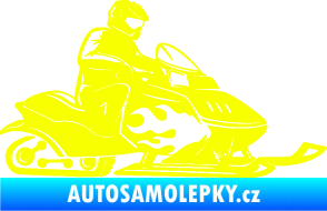Samolepka Sněžný skútr pravá Fluorescentní žlutá