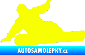 Samolepka Snowboard 001 levá Fluorescentní žlutá