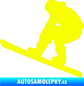 Samolepka Snowboard 002 levá Fluorescentní žlutá