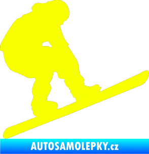 Samolepka Snowboard 002 pravá Fluorescentní žlutá