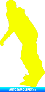 Samolepka Snowboard 005 levá Fluorescentní žlutá