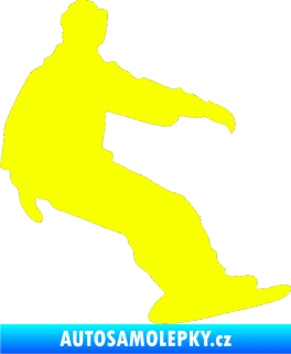 Samolepka Snowboard 006 levá Fluorescentní žlutá
