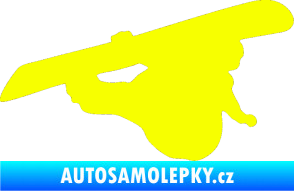 Samolepka Snowboard 007 pravá Fluorescentní žlutá