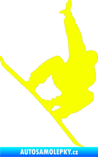 Samolepka Snowboard 009 pravá Fluorescentní žlutá