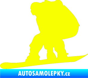 Samolepka Snowboard 010 levá Fluorescentní žlutá