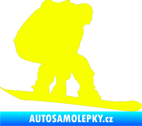 Samolepka Snowboard 010 pravá Fluorescentní žlutá