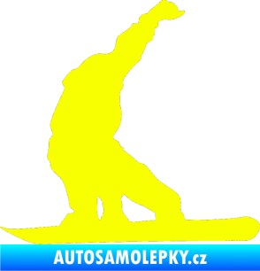 Samolepka Snowboard 011 levá Fluorescentní žlutá