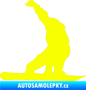 Samolepka Snowboard 011 pravá Fluorescentní žlutá