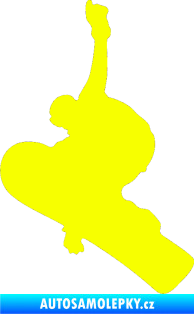 Samolepka Snowboard 012 levá Fluorescentní žlutá