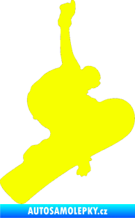 Samolepka Snowboard 012 pravá Fluorescentní žlutá