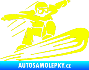 Samolepka Snowboard 014 pravá Fluorescentní žlutá