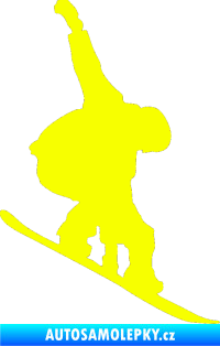 Samolepka Snowboard 018 pravá Fluorescentní žlutá