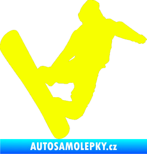 Samolepka Snowboard 020 pravá Fluorescentní žlutá