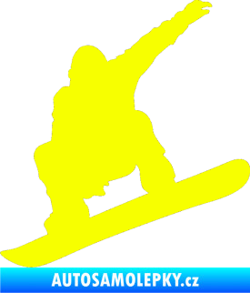 Samolepka Snowboard 021 levá Fluorescentní žlutá