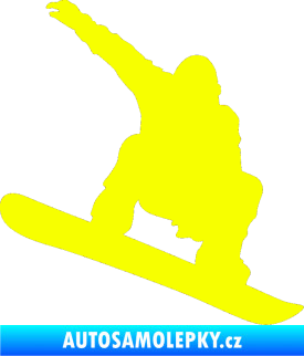 Samolepka Snowboard 021 pravá Fluorescentní žlutá