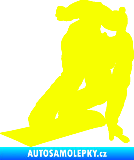 Samolepka Snowboard 023 levá Fluorescentní žlutá