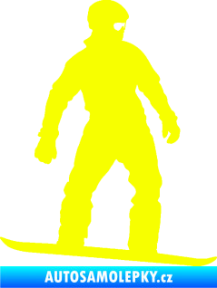Samolepka Snowboard 024 pravá Fluorescentní žlutá