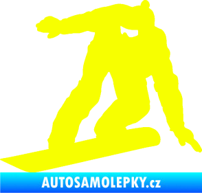 Samolepka Snowboard 025 levá Fluorescentní žlutá
